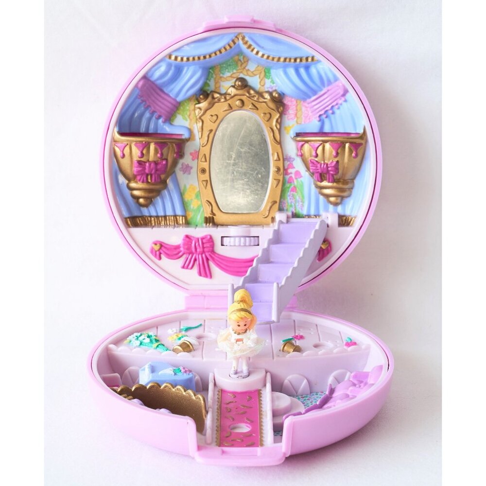 100% COMPLETE! Vintage Polly Pocket GRAND BALLET THEATRE & Ballerina Tutu Figure